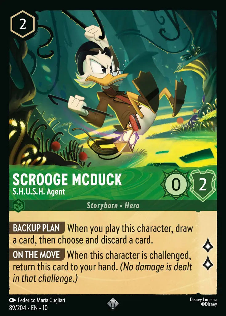 Disney Lorcana Whispers in the Well 089/204 Scrooge McDuck - S.H.U.S.H. Agent