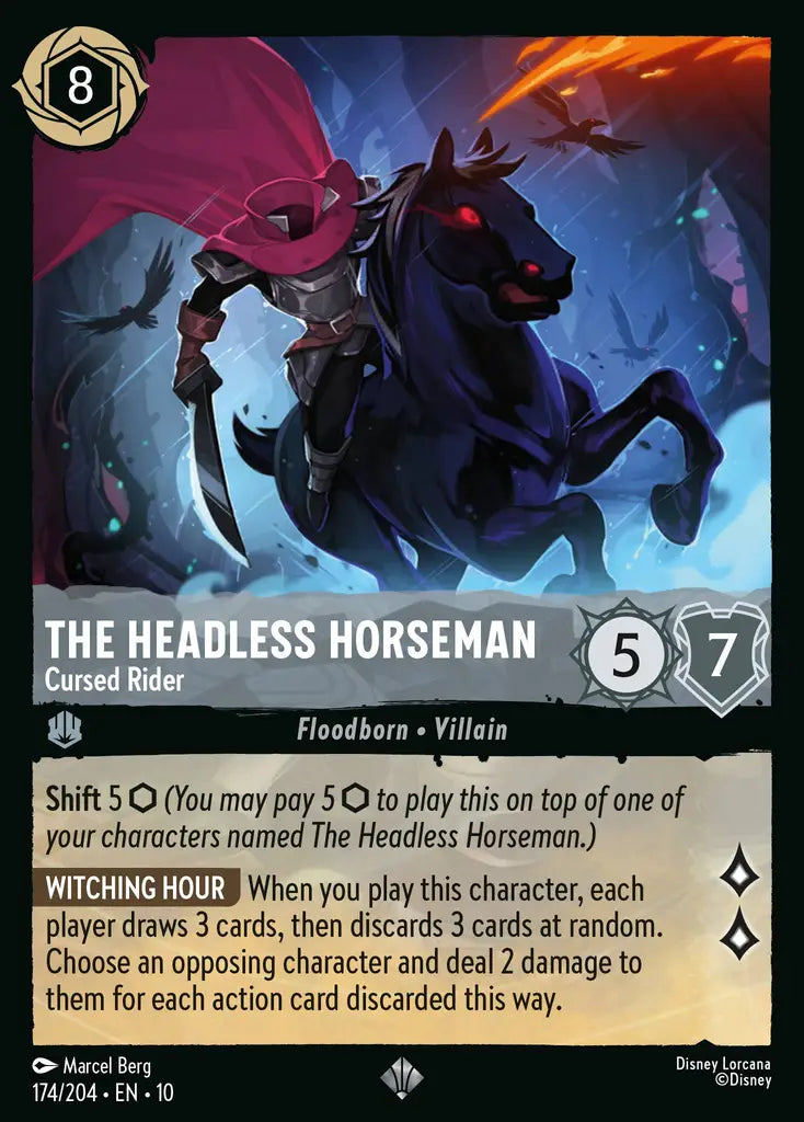 Disney Lorcana Whispers in the Well 174/204 The Headless Horseman - Cursed Rider