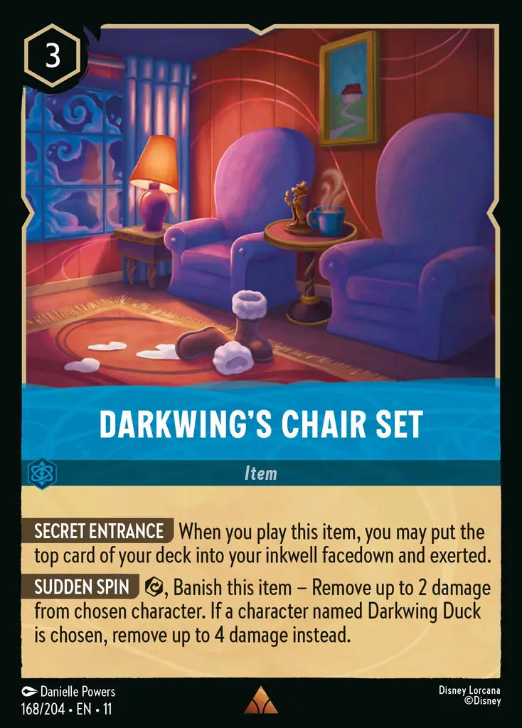 Disney Lorcana Winterspell 168/204 Darkwing's Chair Set