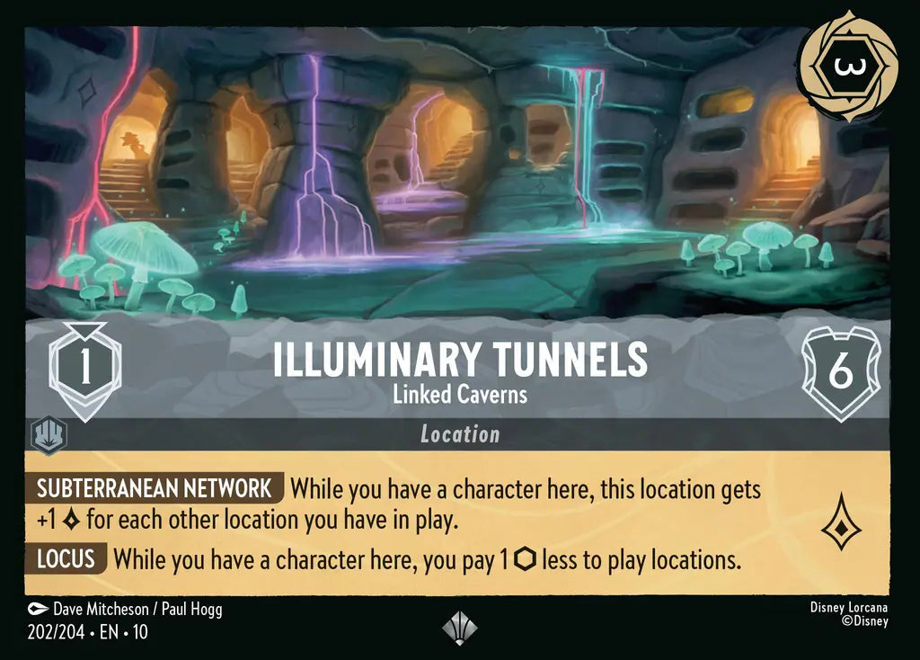 Disney Lorcana Whispers in the Well 202/204 Illuminary Tunnels - Linked Caverns