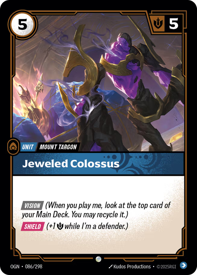 Riftbound: League of Legends TCG Origins 086/289 Jeweled Colossus