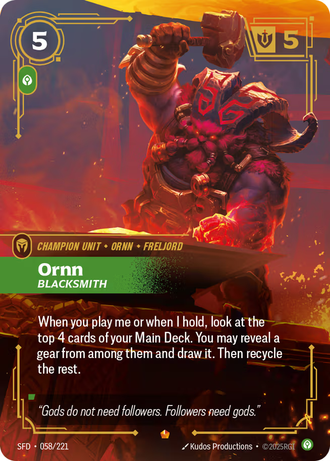 Riftbound: League of Legends TCG Spiritforged 058/221 Ornn, Blacksmith