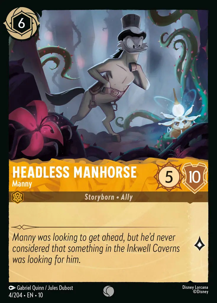 Disney Lorcana Whispers in the Well 004/204 Headless Manhorse - Manny Foil