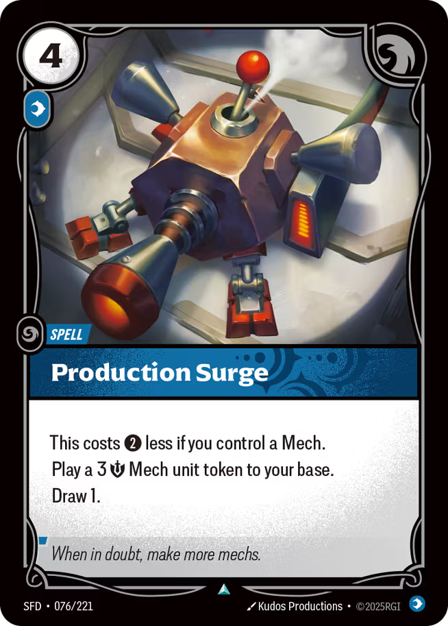 Riftbound: League of Legends TCG Spiritforged 076/221 Production Surge