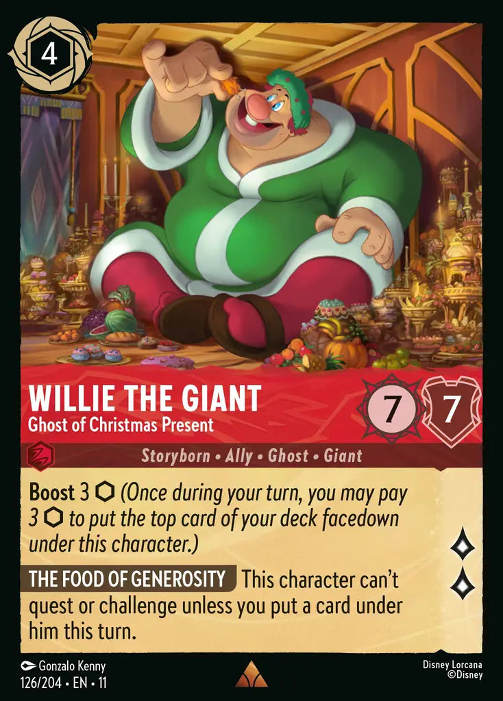 Disney Lorcana Winterspell 126/204 Willie the Giant - Ghost of Christmas Present