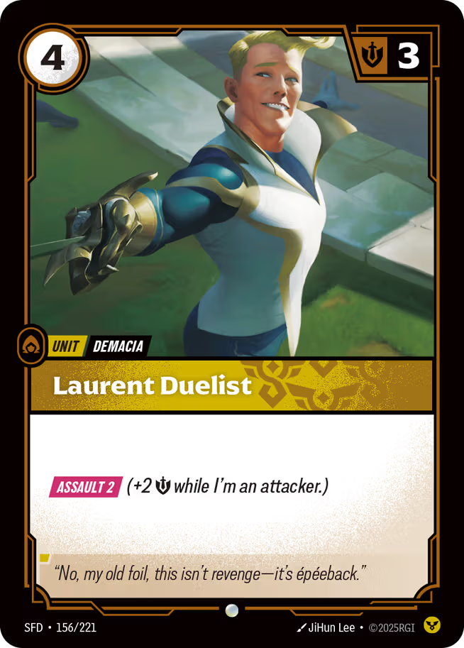 Riftbound: League of Legends TCG Spiritforged 156/221 Laurent Duelist Foil