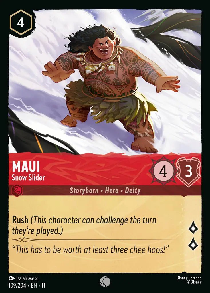 Disney Lorcana Winterspell 109/204 Maui - Snow Slider