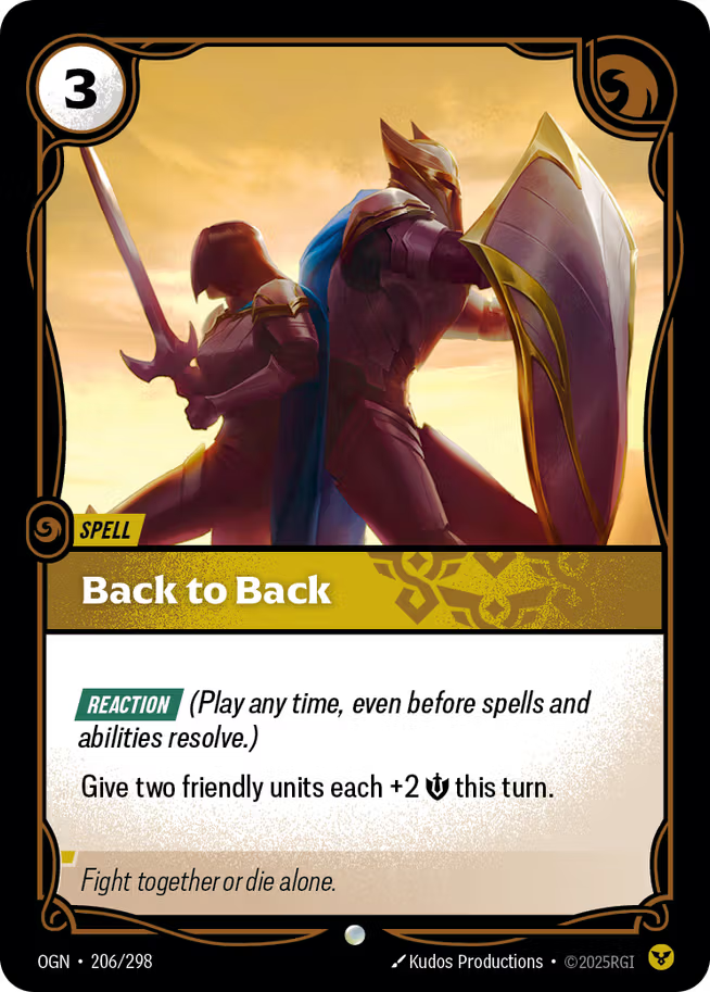 Riftbound: League of Legends TCG Origins 206/289 Back to Back