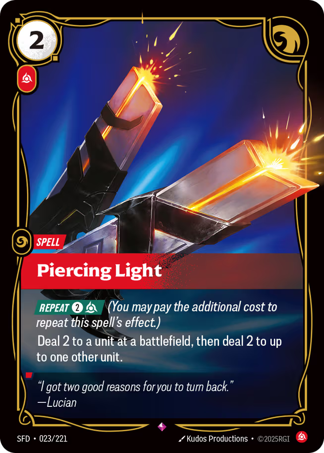 Riftbound: League of Legends TCG Spiritforged 023/221 Piercing Light