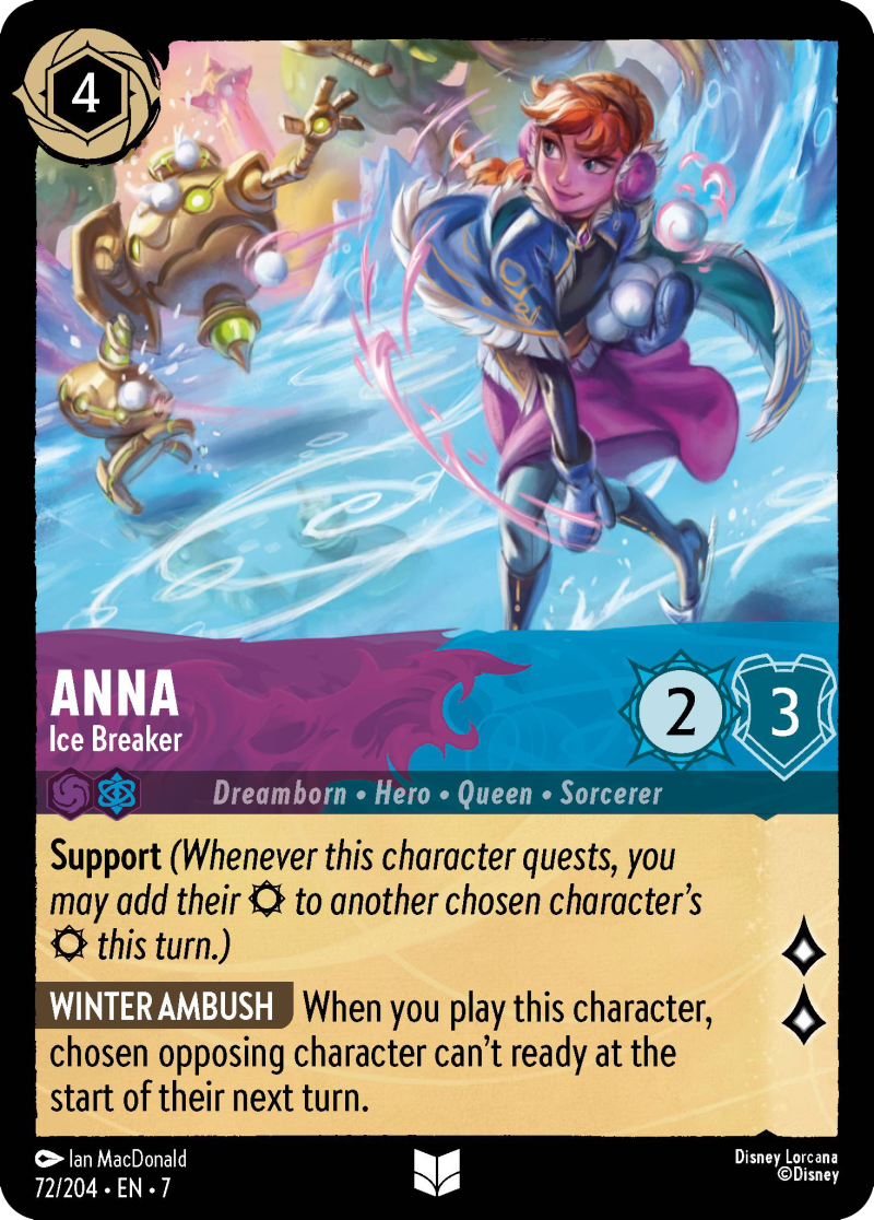 Disney Lorcana Archazia's Island 072/204 Anna - Ice Breaker