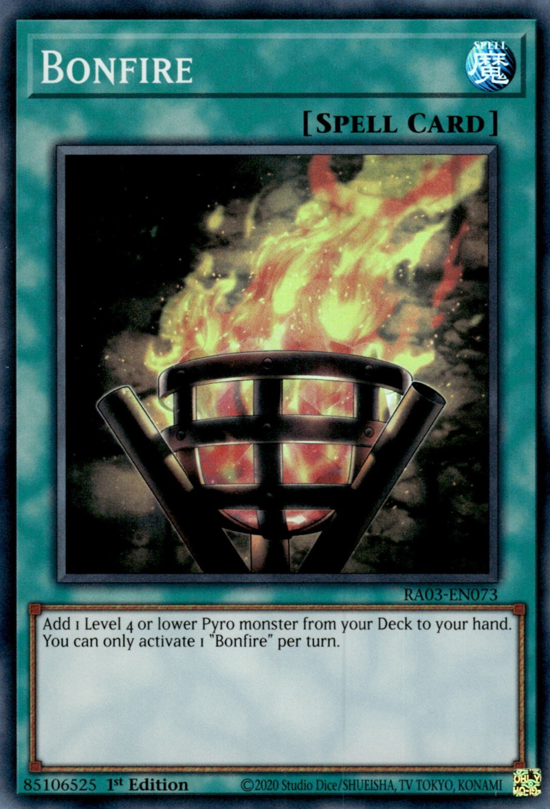 Quarter Century Bonanza RA03-EN073 Bonfire Secret Rare