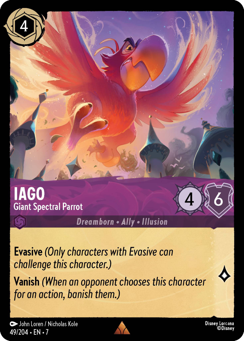 Disney Lorcana Archazia's Island 049/204 Iago - Giant Spectral Parrot