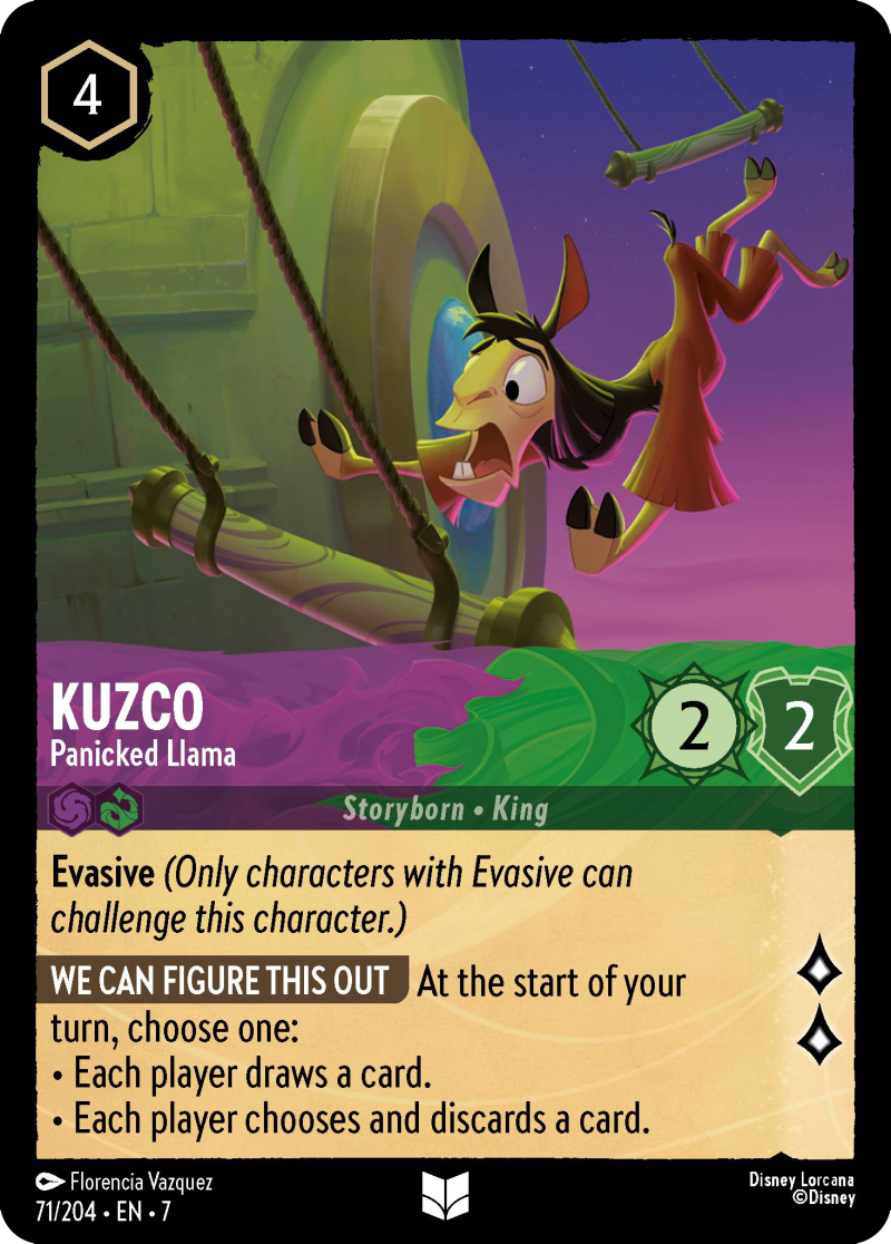 Disney Lorcana Archazia's Island 071/204 Kuzco - Panicked Llama Foil