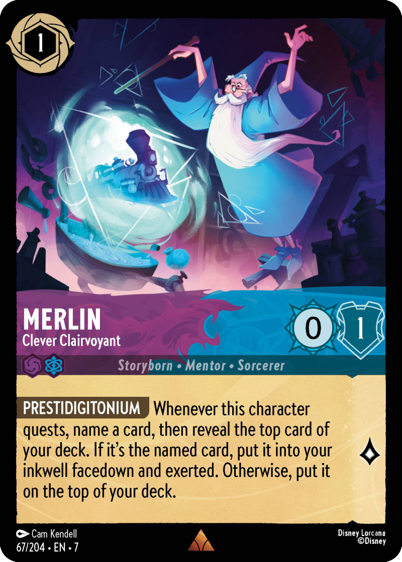 Disney Lorcana Archazia's Island 067/204 Merlin - Clever Clairvoyant