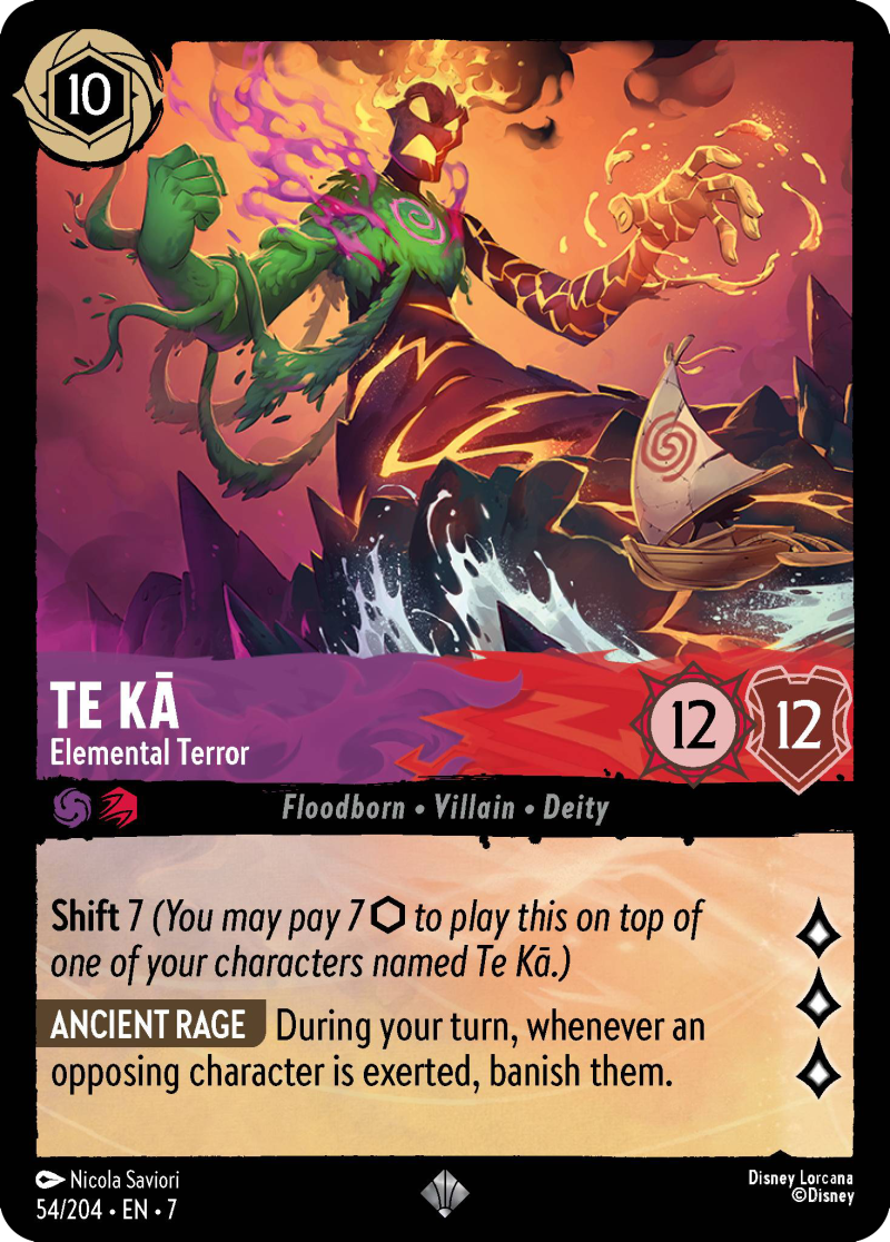 Disney Lorcana Archazia's Island 054/204 Te Kā - Elemental Terror