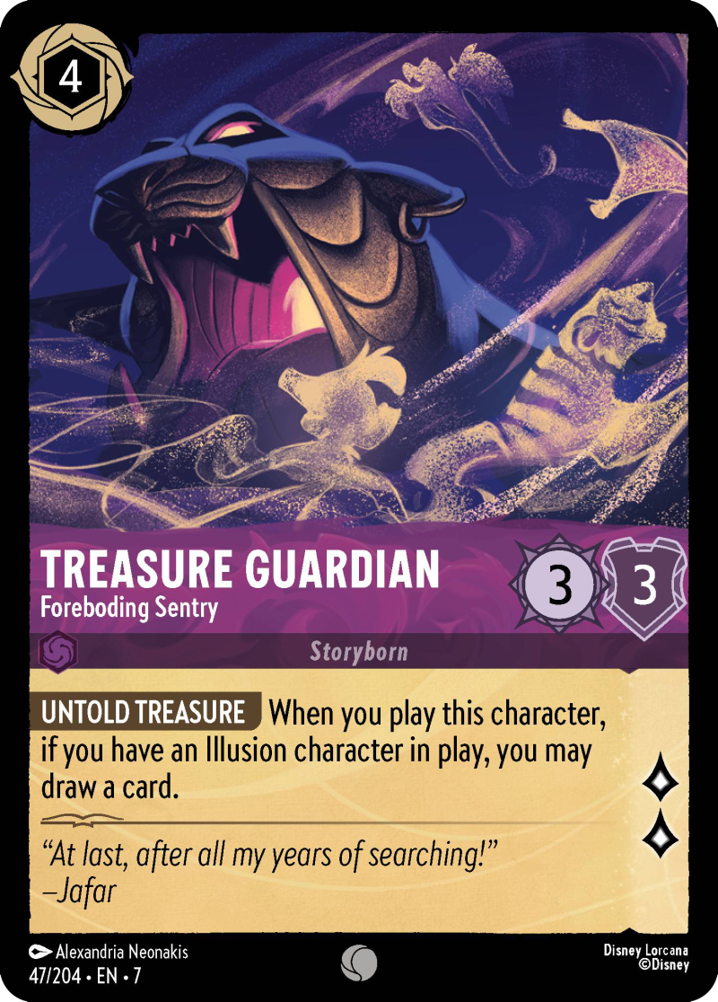 Disney Lorcana Archazia's Island 047/204 Treasure Guardian - Foreboding Sentry