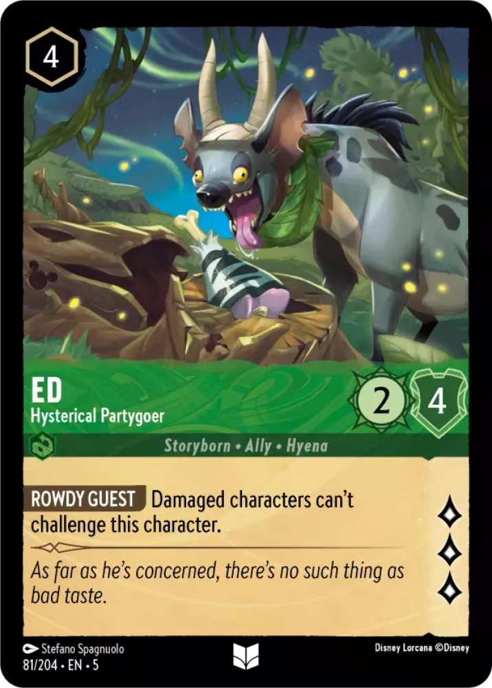 Disney Lorcana Shimmering Skies 081/204 Ed - Hysterical Partygoer