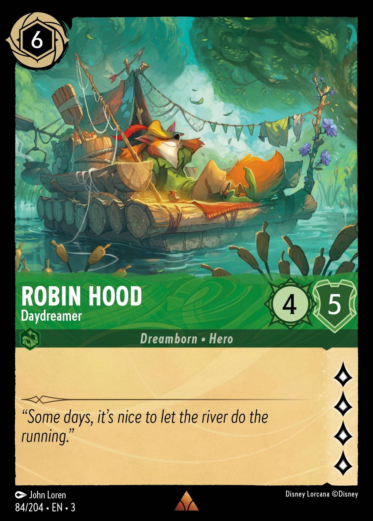 Disney Lorcana Into The Inklands 084/204 ROBIN HOOD Daydreamer