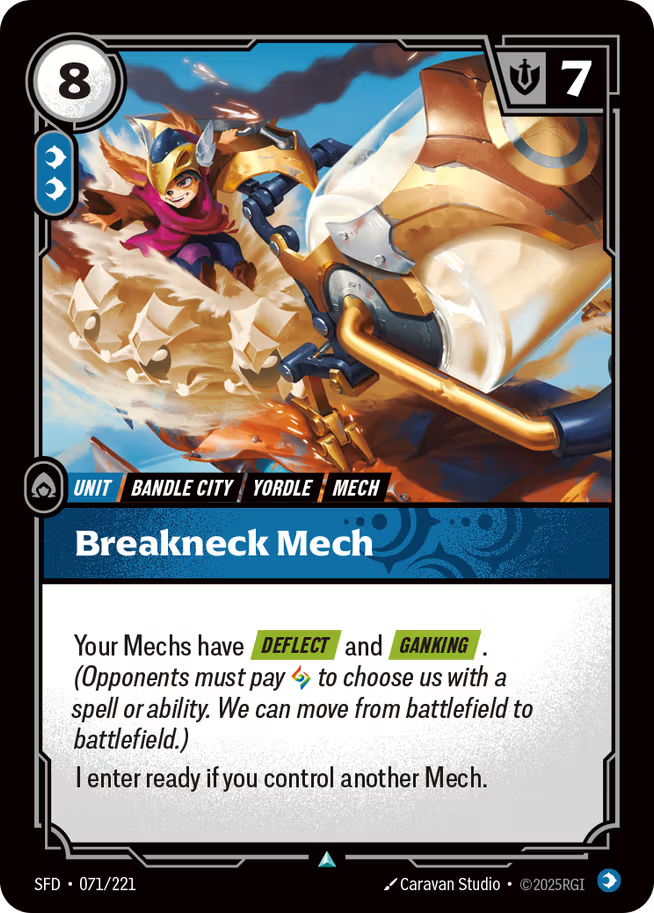 Riftbound: League of Legends TCG Spiritforged 071/221 Breakneck Mech Foil