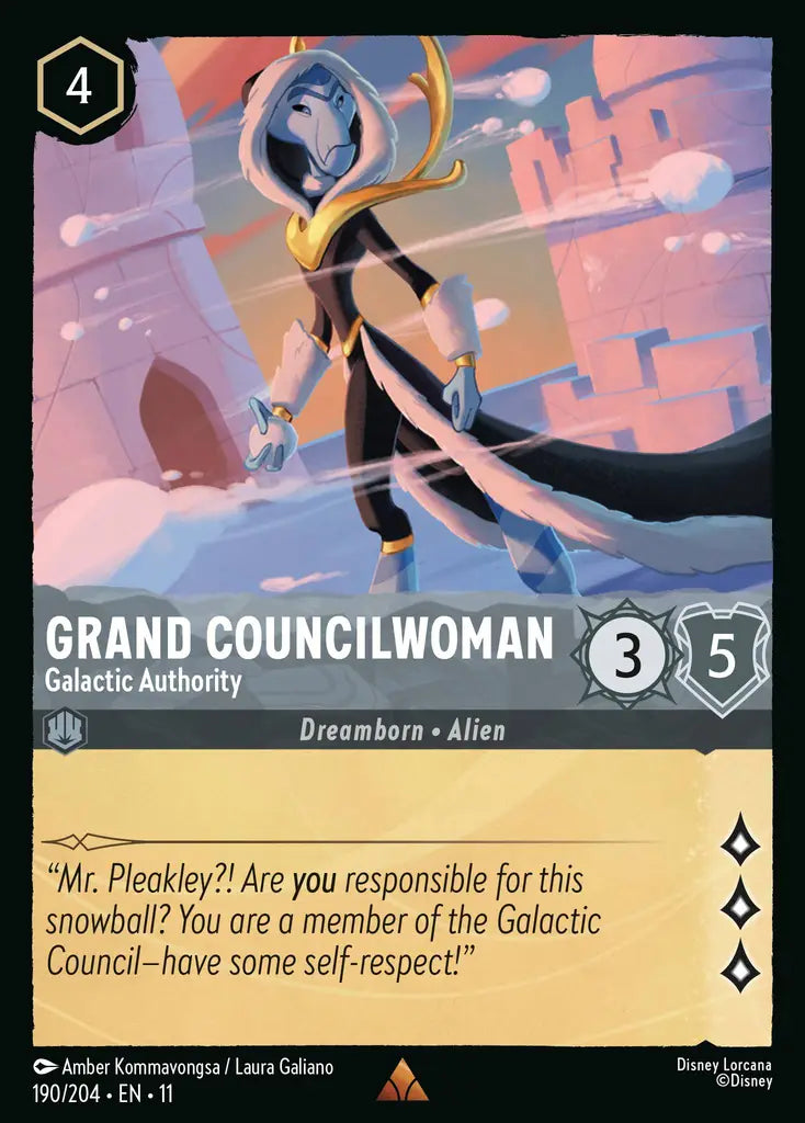 Disney Lorcana Winterspell 190/204 Grand Councilwoman - Galactic Authority