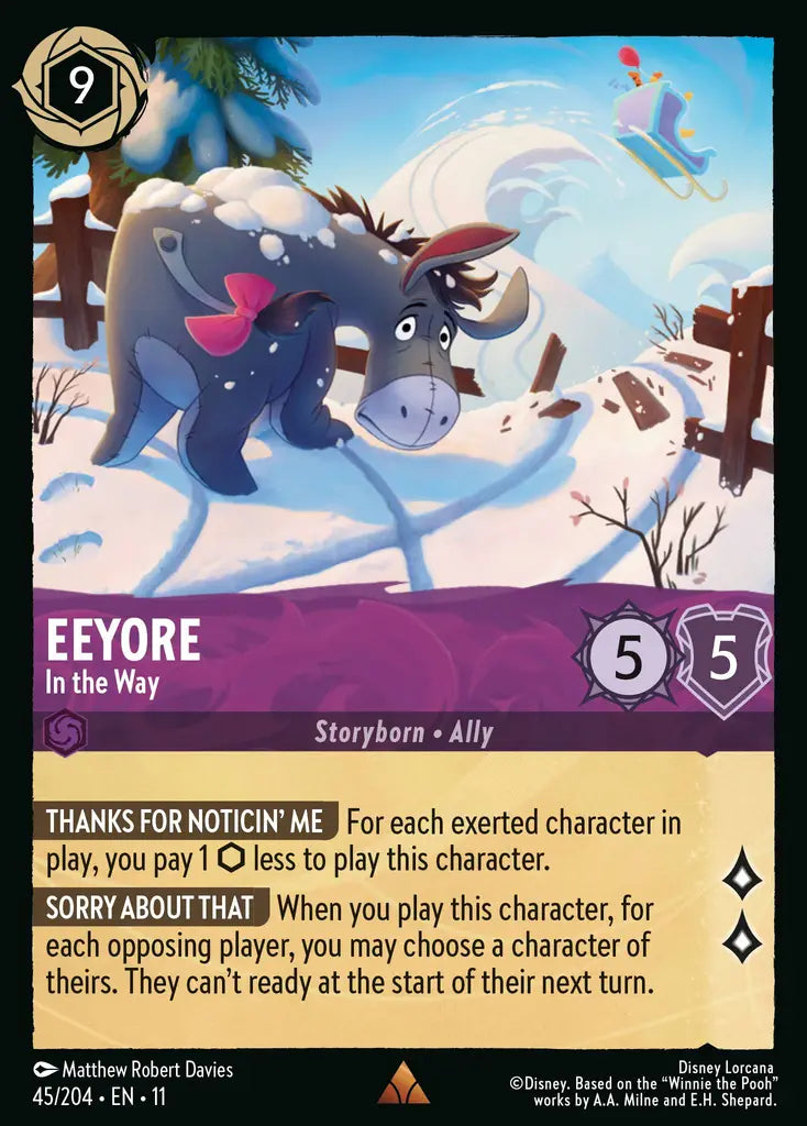 Disney Lorcana Winterspell 045/204 Eeyore - In the Way