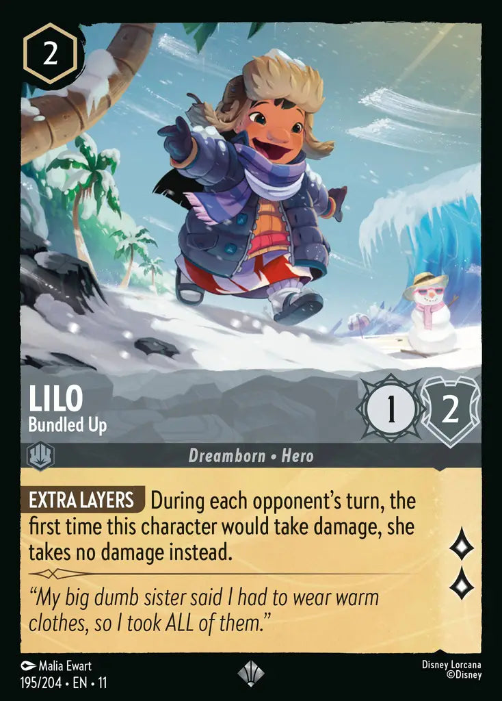 Disney Lorcana Winterspell 195/204 Lilo - Bundled Up