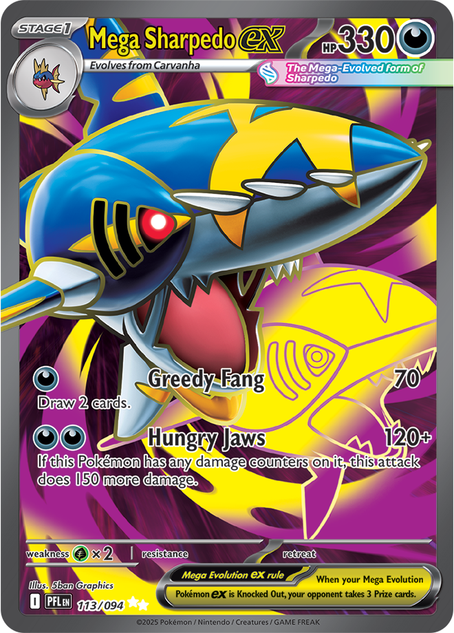 Mega Evolution - Phantasmal Flames 113/094 Mega Sharpedo ex