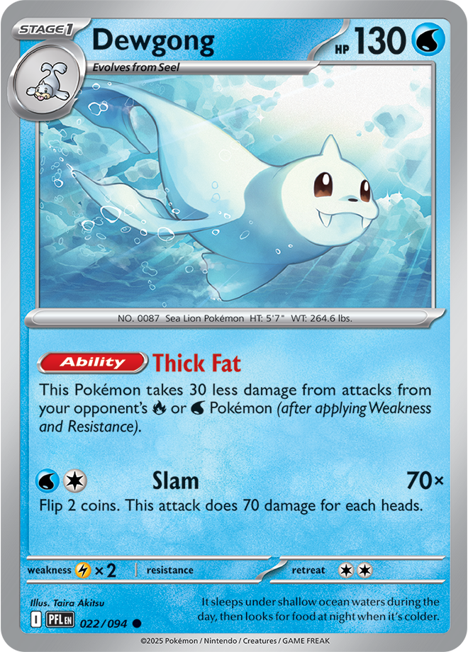 Mega Evolution - Phantasmal Flames 022/094 Dewgong Reverse Holo