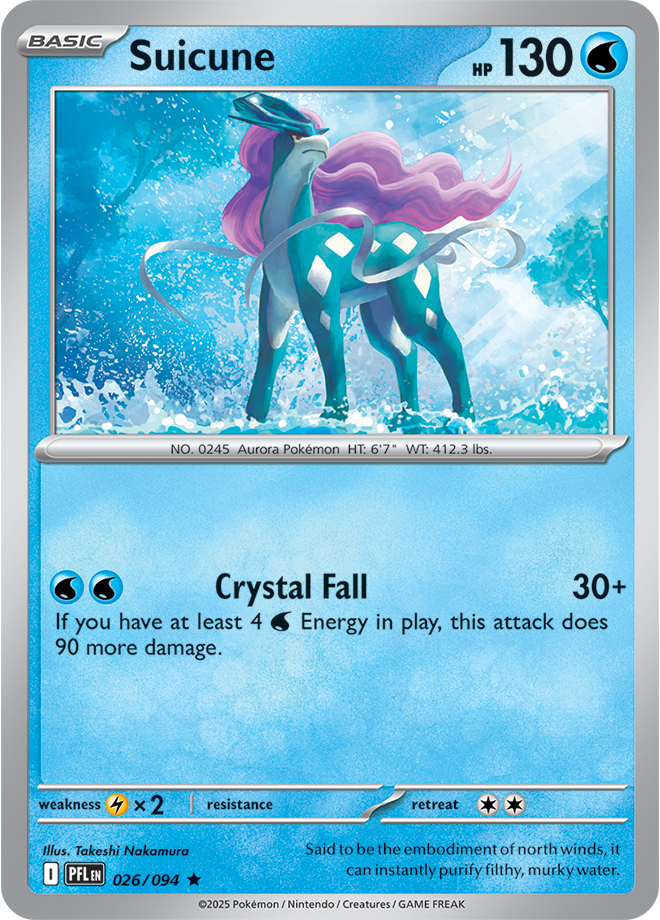 Mega Evolution - Phantasmal Flames 026/094 Suicune Holo