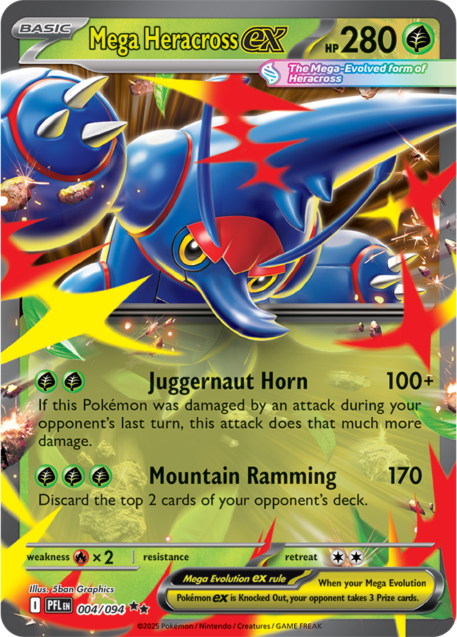 Mega Evolution - Phantasmal Flames 004/094 Mega Heracross ex