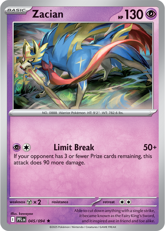 Mega Evolution - Phantasmal Flames 045/094 Zacian Holo