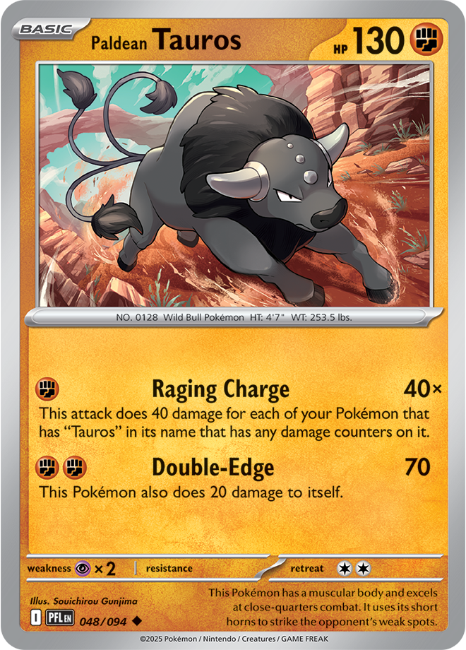 Mega Evolution - Phantasmal Flames 048/094 Paldean Tauros Reverse Holo