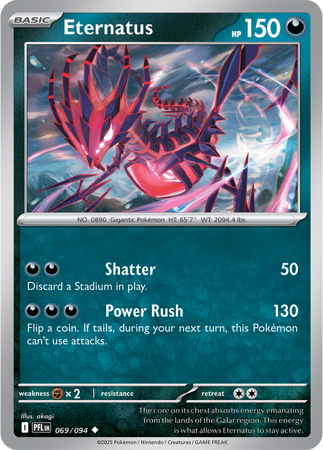Mega Evolution - Phantasmal Flames 069/094 Eternatus Reverse Holo