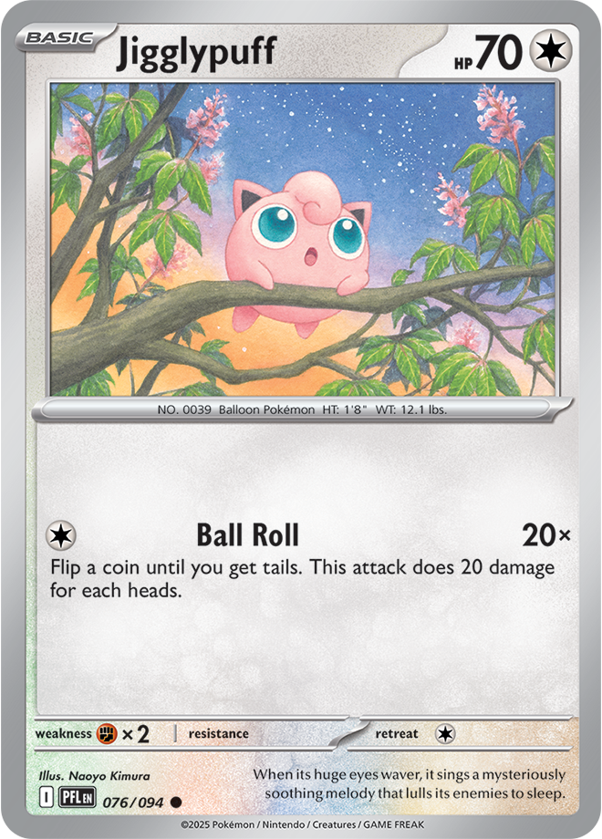 Mega Evolution - Phantasmal Flames 076/094 Jigglypuff Reverse Holo