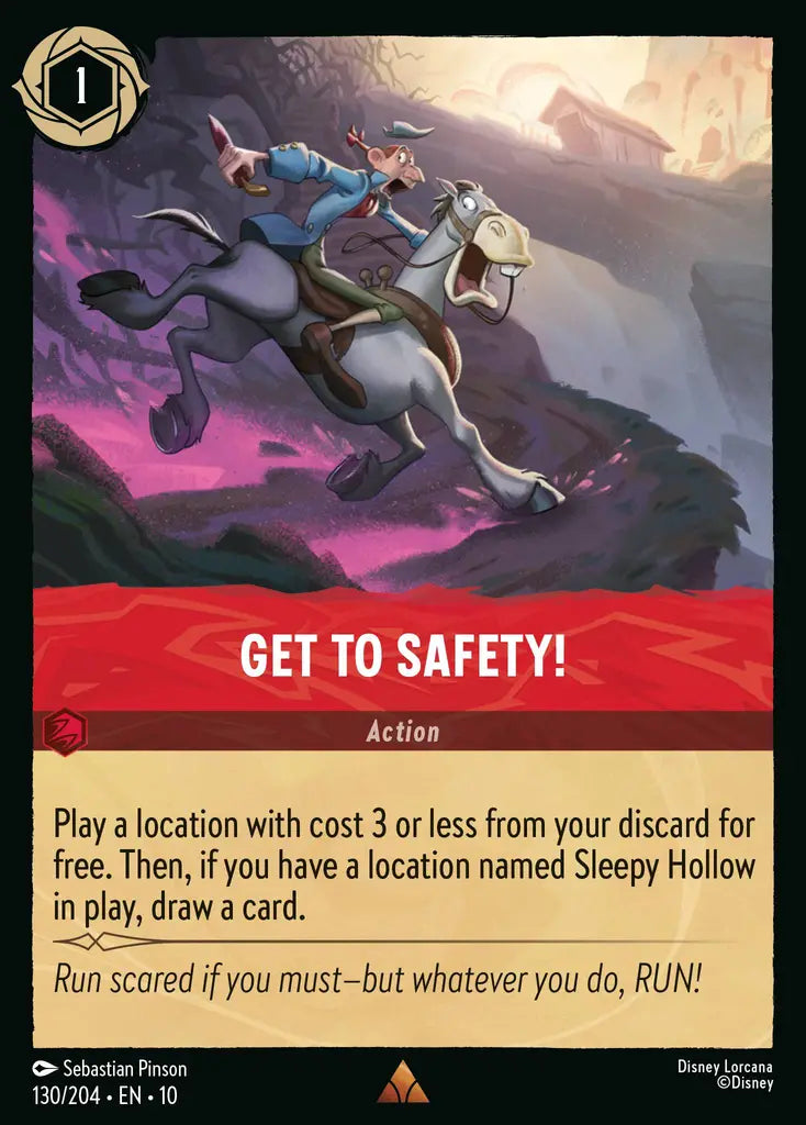 Disney Lorcana Whispers in the Well 130/204 Get to Safety!