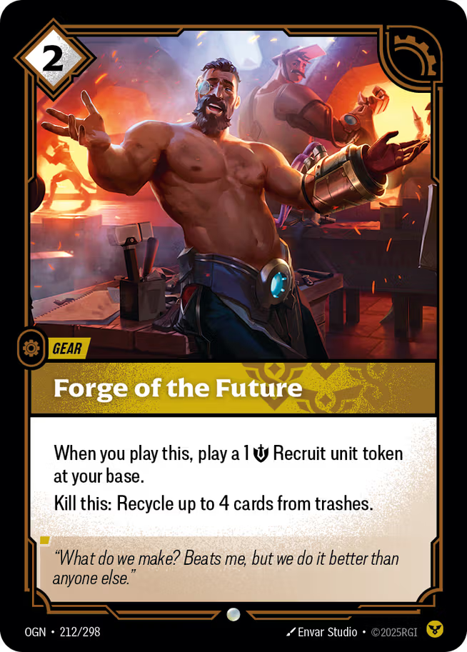 Riftbound: League of Legends TCG Origins 212/289 Forge of the Future Foil