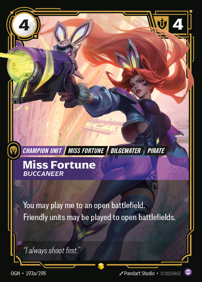 Riftbound: League of Legends TCG Origins 193a/289 Miss Fortune, Buccaneer Alternative Art