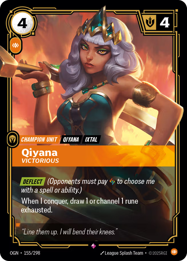 Riftbound: League of Legends TCG Origins 155/289 Qiyana, Victorious