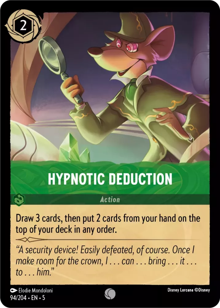 Disney Lorcana Shimmering Skies 094/204 Hypnotic Deduction