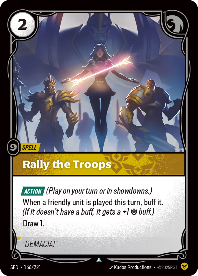 Riftbound: League of Legends TCG Spiritforged 166/221 Rally the Troops