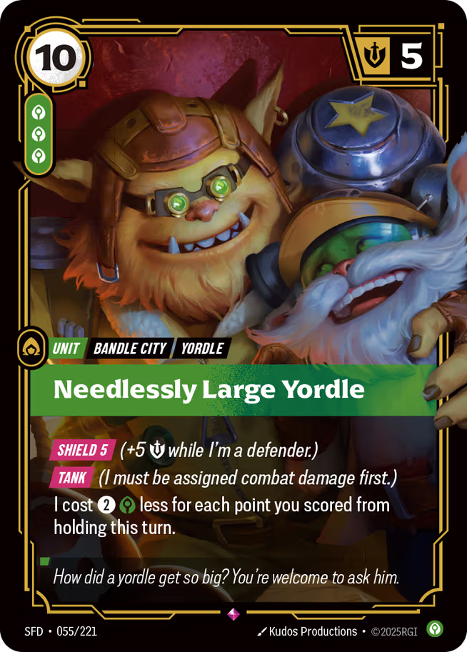 Riftbound: League of Legends TCG Spiritforged 055/221 Needlessly Large Yordle