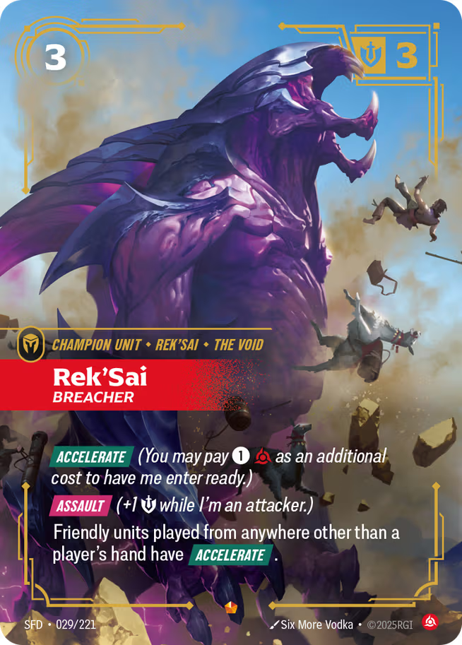 Riftbound: League of Legends TCG Spiritforged 029/221 Rek'Sai, Breacher