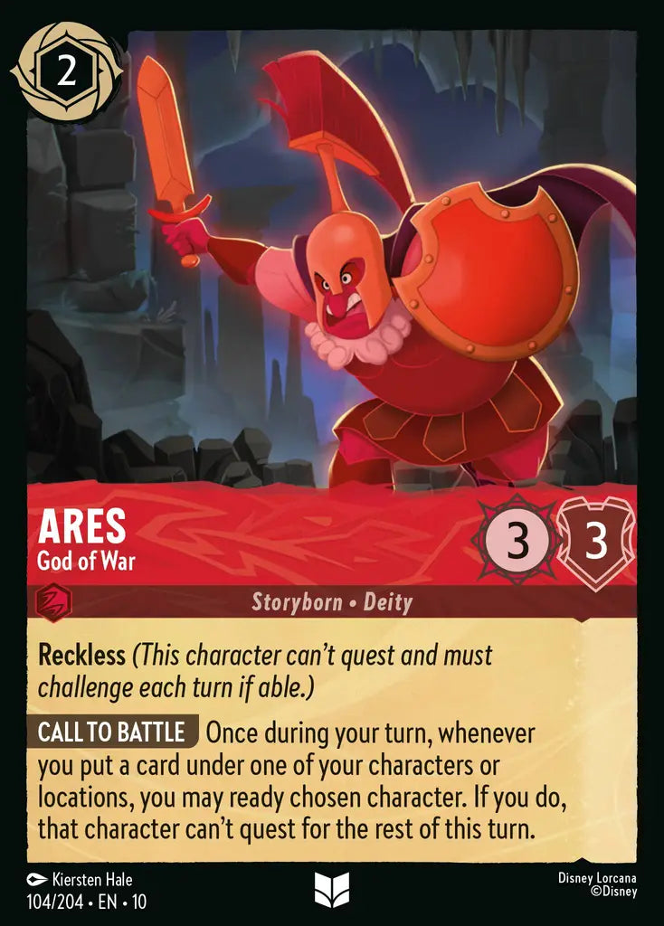 Disney Lorcana Whispers in the Well 104/204 Ares - God of War