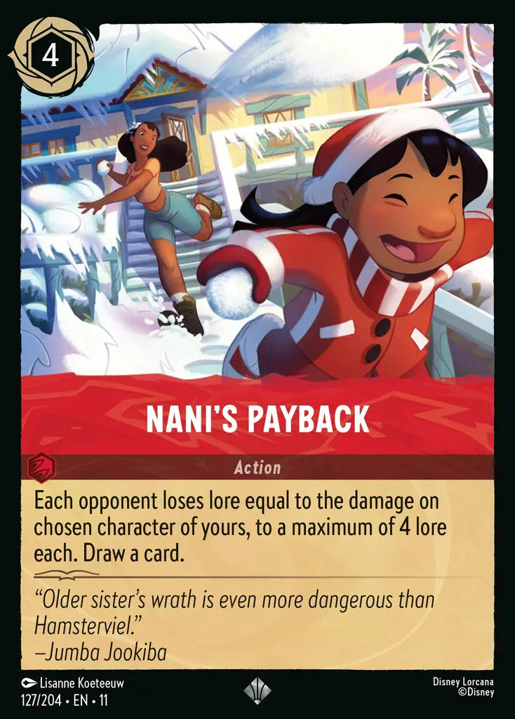 Disney Lorcana Winterspell 127/204 Nani's Payback Foil
