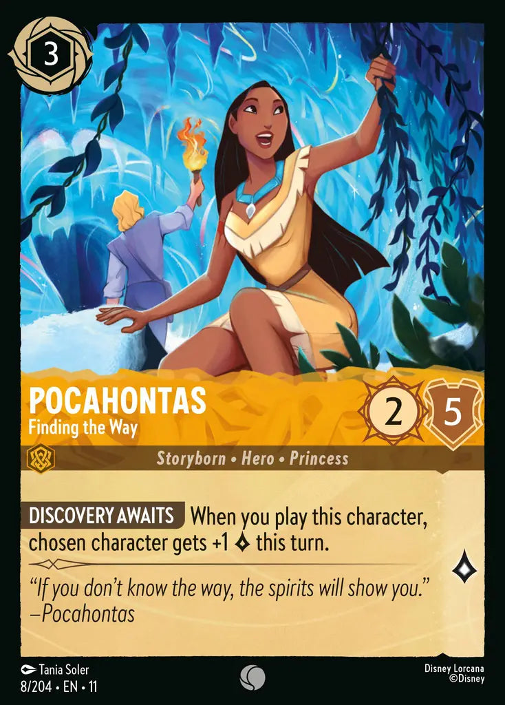 Disney Lorcana Winterspell 008/204 Pocahontas - Finding the Way Foil