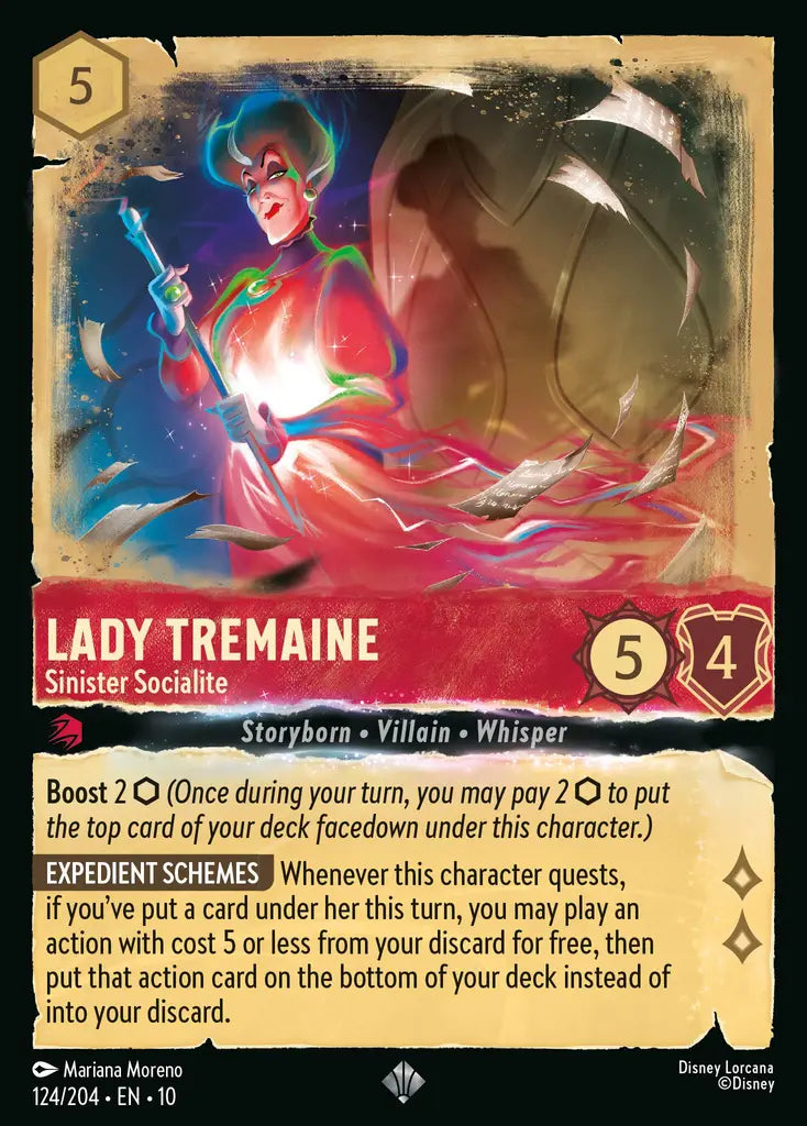 Disney Lorcana Whispers in the Well 124/204 Lady Tremaine - Sinister Socialite