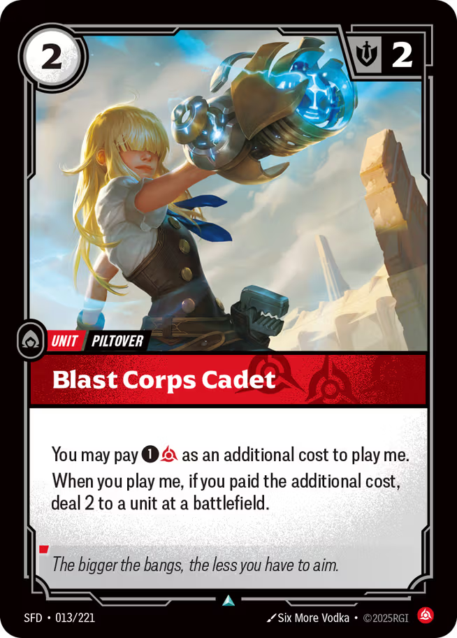 Riftbound: League of Legends TCG Spiritforged 013/221 Blast Corps Cadet