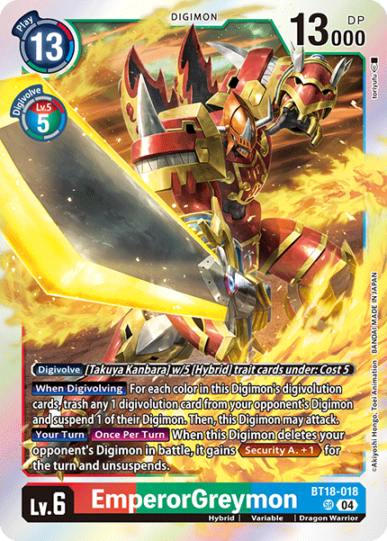 Special Booster Ver.2.0 BT18-018 EmperorGreymon