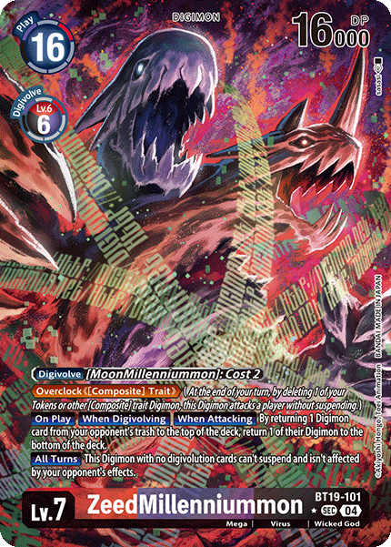 Special Booster Ver.2.0 BT19-101 ZeedMillenniummon Alternative Art