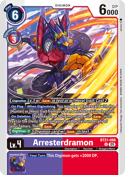 World Convergence BT21-066 Arresterdramon